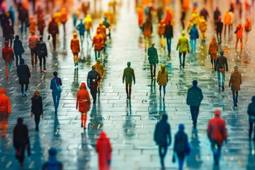 Cultural involvement: person at a public event, strengthening connections within the community