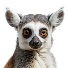 ring tail lemur hare on white background