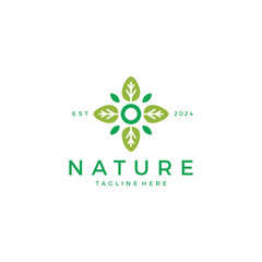 Nature Leaf Logo Design. Organic Symbol Design. flower leaf logo