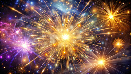 Fototapeta premium A cosmic explosion, a Big Bang supernova in space.