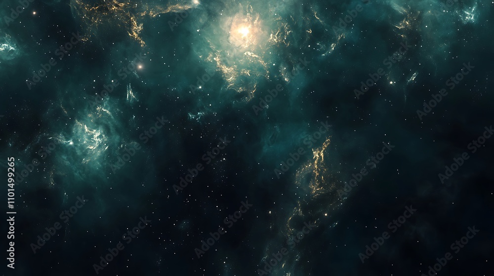 Poster cosmic nebula highlighted in stunning deep space visuals image
