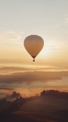 Fototapeta premium Vibrant Hot Air Balloon at Sunrise