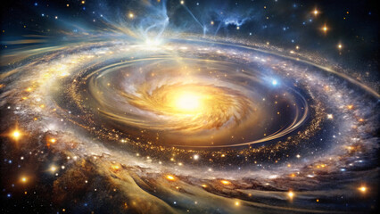 Obraz premium A cosmic explosion, a Big Bang supernova in space.