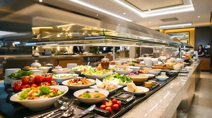 Fresh Salad Bar at Hotel Buffet