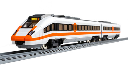 Naklejka premium Modern train on transparent background