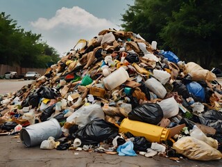 Pile of garbage, trash.