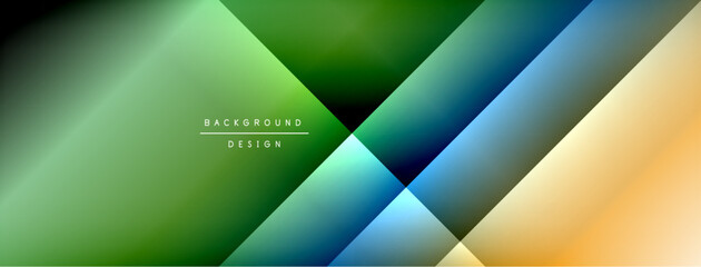 Fototapeta premium Dynamic shadow lines with gradient colors geometric background