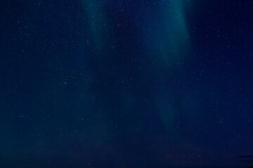 Fototapeta premium Northern Lights or Aurora Borealis seen from the Arctic Circle Train, Greenland