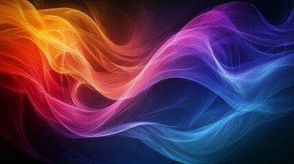 Obraz premium Abstract Wavy Lines in Vibrant Colors