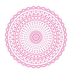 Doodle mandala circle point and line abstract and cute hand draw illustration inspired from road markings, earth that can be use for social media, sticker, wallpaper, e.t.c with aesthetic pink color