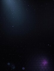 Fototapeta premium Dark hexagonal metal background with scattered light reflections, hexagonal metal, light reflections