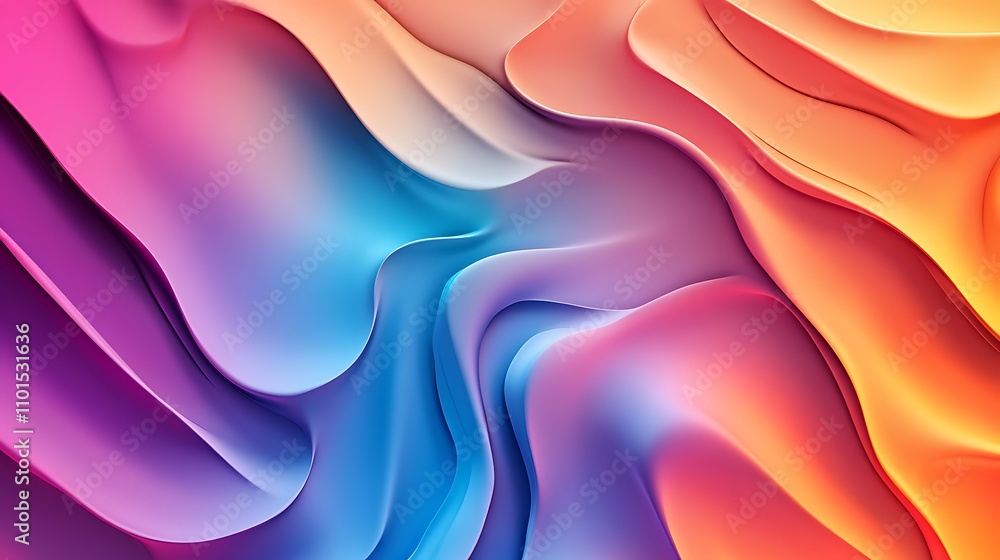 Poster realistic gradient waves creating stunning abstract designs