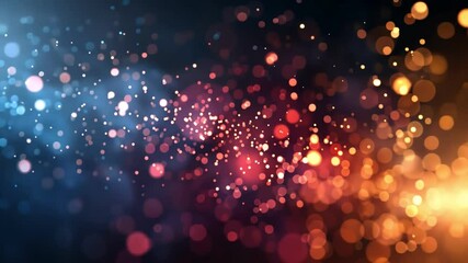 Magical and vibrant bokeh with colorful lights on a dark background, perfect for creative projects and artistic themes.