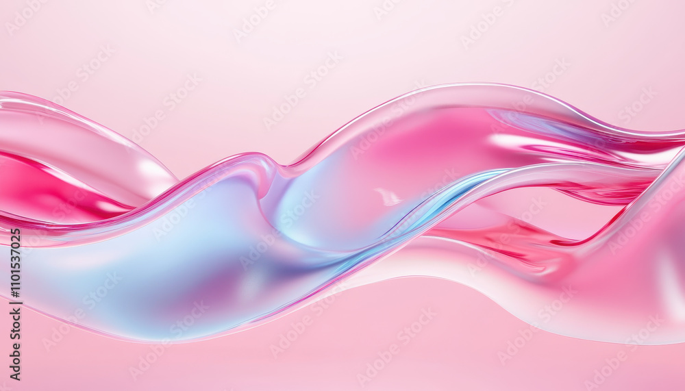 Poster digital plasma like waves in bright pink and blue create mesmerizing visual effect, evoking sense of
