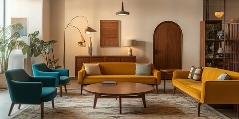 ヴィンテージモダンな暖かいインテリアのリビングルーム | Warm Vintage Modern Living Room