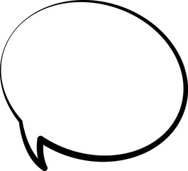 Fototapeta premium Set of blank white speech bubble in flat design, chatting box, message box icon. Balloon doodle style of thinking sign symbol. Speech bubble isolated on background.