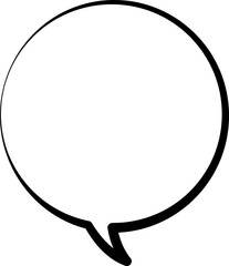 Fototapeta premium Set of blank white speech bubble in flat design, chatting box, message box icon. Balloon doodle style of thinking sign symbol. Speech bubble isolated on background.