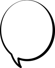 Set of blank white speech bubble in flat design, chatting box, message box icon. Balloon doodle style of thinking sign symbol. Speech bubble isolated on background.