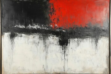 Obraz premium Abstract Urban Art with Bold Red and Black Tones