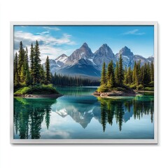 Majestic Mountain Lake Reflected In Tranquil Waters