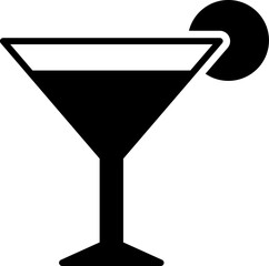 Alcohol cocktail icon. Martini or Margarita cocktail icon