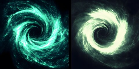 Naklejka premium Swirling cosmic galaxy nebula with glowing energy 
