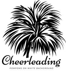 Cheerleaders pompoms vector illustration on white