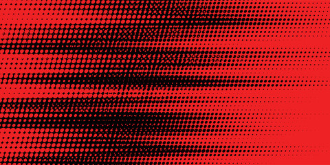 Dark red retro comic pop art background with dots, cartoon halftone background vector illustration © syafira