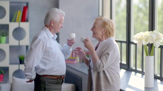 A Joyful Elderly Couple Sharing a Beautiful Moment of Togetherness and Connection