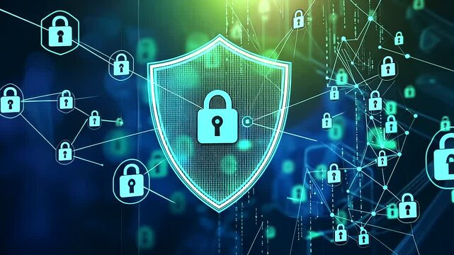 Futuristic Digital Shield for Cyber Security and Data Protection