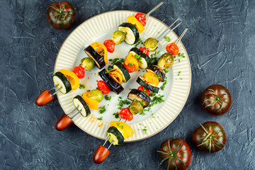 BBQ Vegetable Skewers.