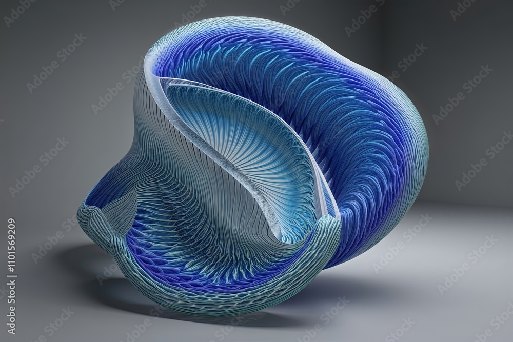 Poster dynamic visualization of fluid 3d structures with interactive patterns
