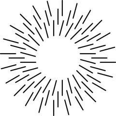 Obraz premium Vintage sunburst set. Bursting rays sunrise firework starburst blast, Radiant Spark. Rays. Geometric Design Elements. Retro radiant sunburst, starburst hand drawn label, sun rays.