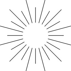 Obraz premium Vintage sunburst set. Bursting rays sunrise firework starburst blast, Radiant Spark. Rays. Geometric Design Elements. Retro radiant sunburst, starburst hand drawn label, sun rays.