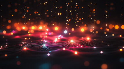 Obraz premium Abstract business connection of lines from nodes It is connected to endless nodes and represents the innovation of communication in the network.