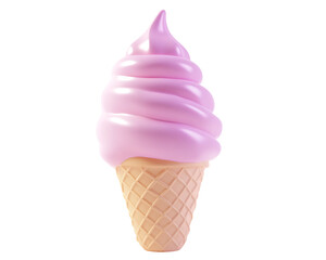 a pink ice cream cone