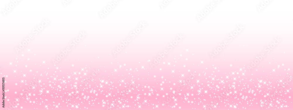 Poster pink glittering vector dust background. glittering white lights. party glow particle. magic star eff