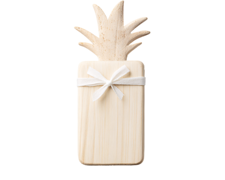 a wood block with a pineapple shaped object