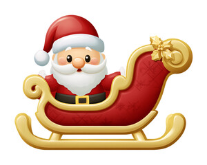 a santa claus in a sleigh