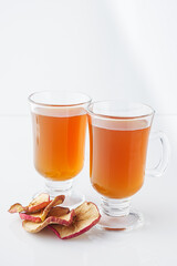 Organic Apple Uzvar Compote Fresh, Sweet, and Aromatic Vegan Drink with Citrus, Cinnamon, Dried Fruits