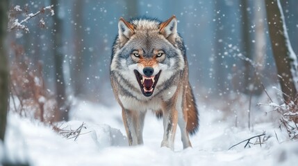 Obraz premium Winter Wolf