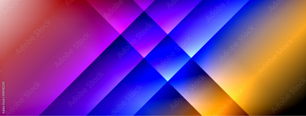 Poster Colorful gradient with lines made of shadow and light. Creative background