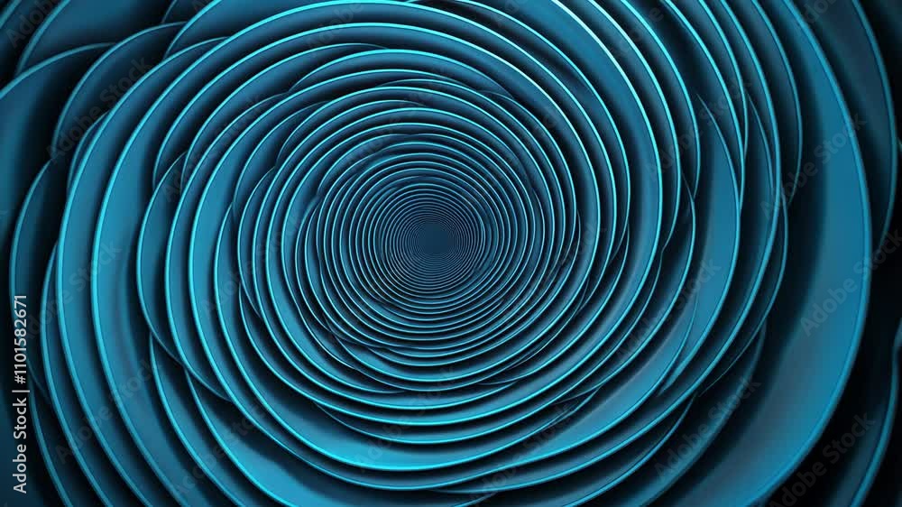 Aufkleber a blue spiral pattern creating a sense of depth and dimension