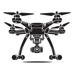 Drone silhouette vector illustration
