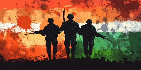 Anti Terrorism Day Poster: Nation's Action and Army Against Aggressive Attacks