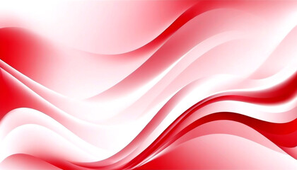 Fluid red and white waves create a vibrant backdrop for artistic design