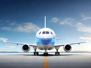 Obraz premium Modern Commercial Airplane on Runway