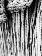 Abstract texture of knitted rope