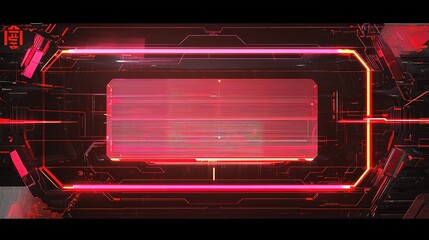 A futuristic, glowing interface featuring bright red and orange lines against a dark background, suggesting advanced technology or a sci-fi setting.