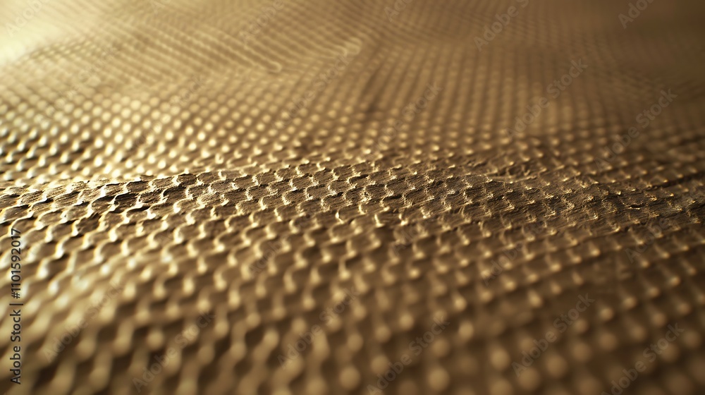 Aufkleber a close-up view of a textured golden surface, showcasing intricate patterns and reflections.